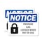 Signmission Propane Cage Locked When Not In Use OSHA Notice Sign, Plastic, 10in W x 7in L, 2PK OS-2PACK-NS-P-710-L-17887 - alternate 1